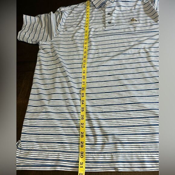 FootJoy Mens XL Twin Eagles Striped Short Sleeve Polo - Picture 8 of 8